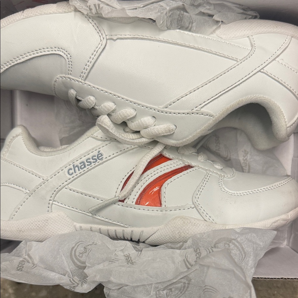 Kids' Cheer Sneakers with Orange Accent